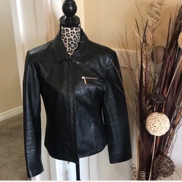 Giacca Genuine Leather Jacket Classic Black - Picture 5 of 6